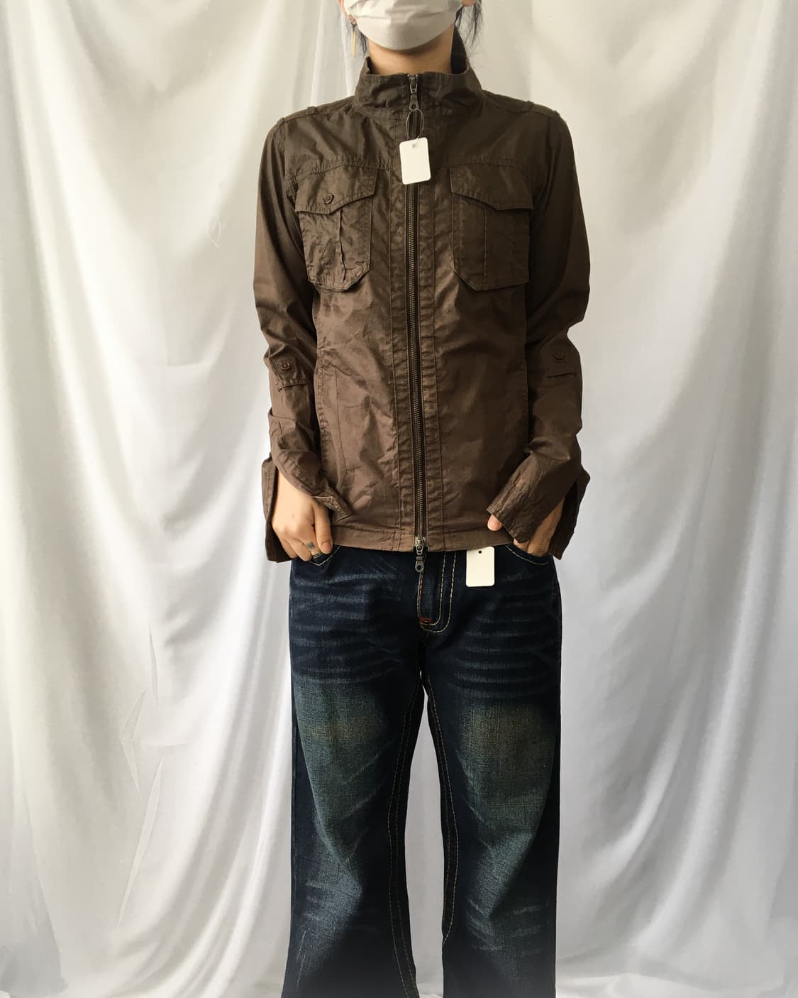 High neck zip up jacket 상품이미지1