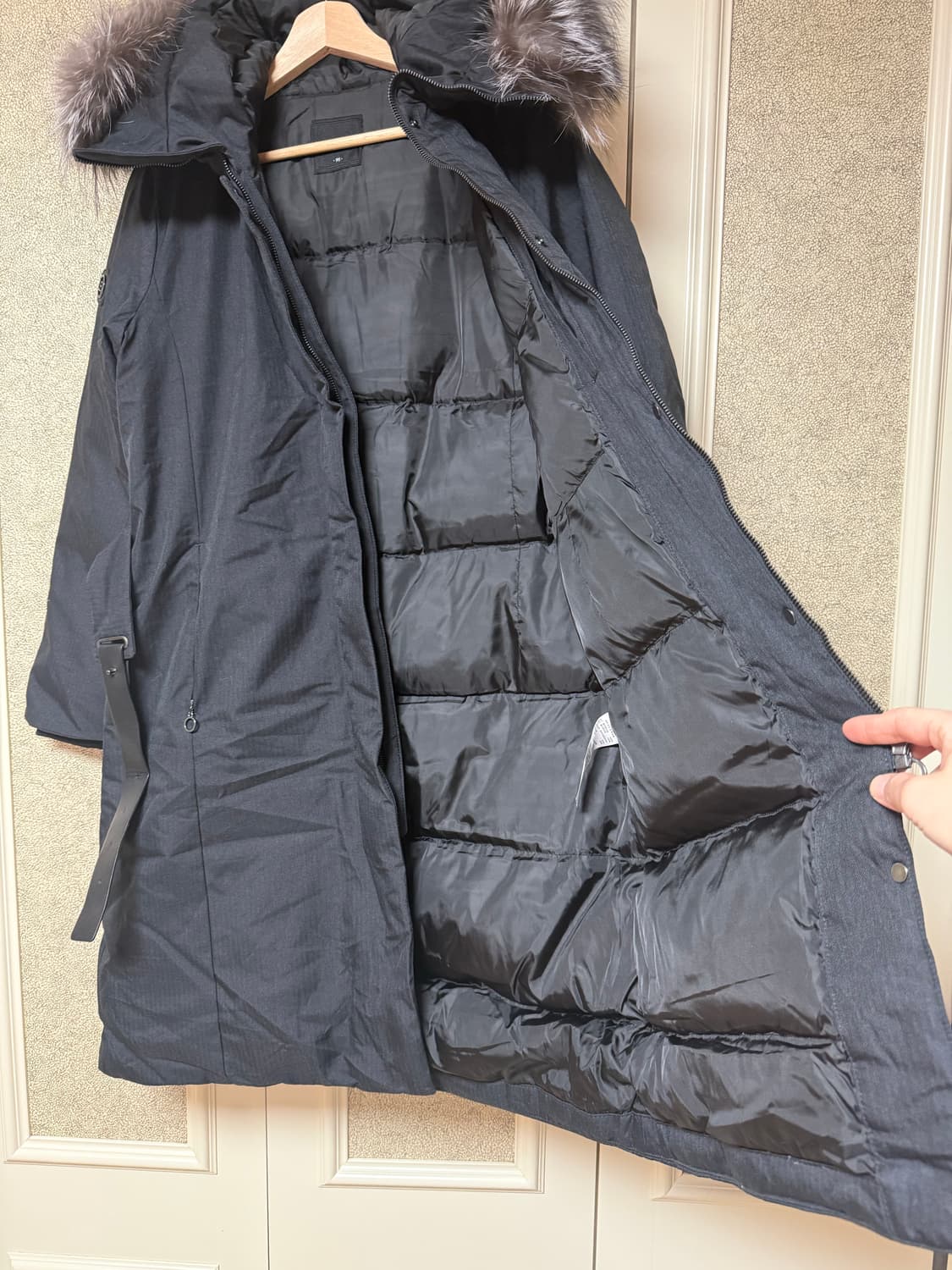 래인바이 구스다운 천연모피 패딩 상품이미지8