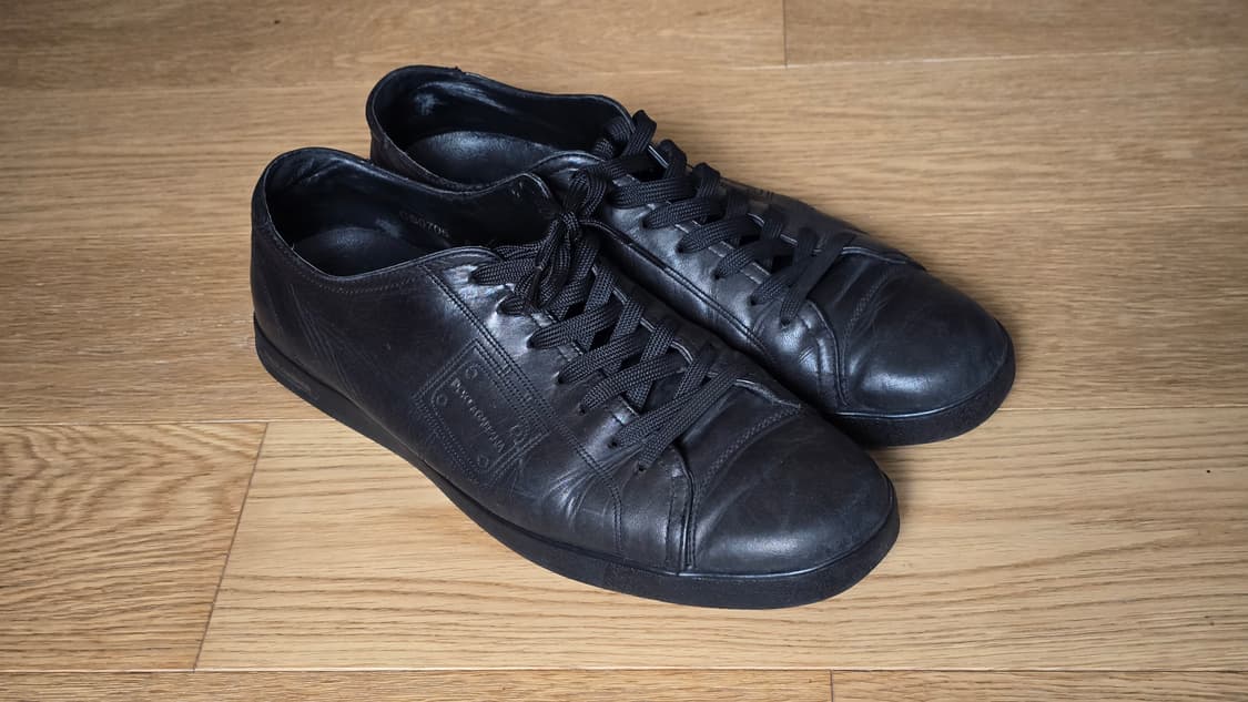 돌체앤가바나 남자 블랙 가죽 스니커즈 (275) 상품이미지2