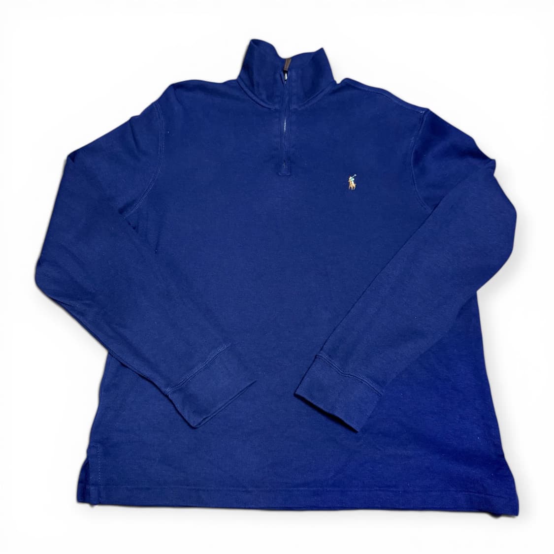 00‘s 폴로 네이비 반집업 니트 상품이미지1