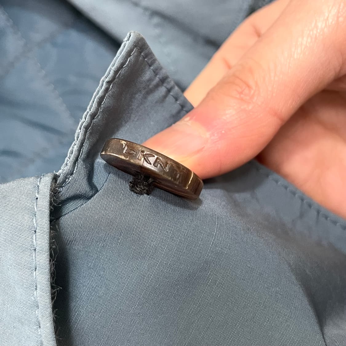 DKNY 스카이블루 내피포함 정장하프 코트 남성M 상품이미지3