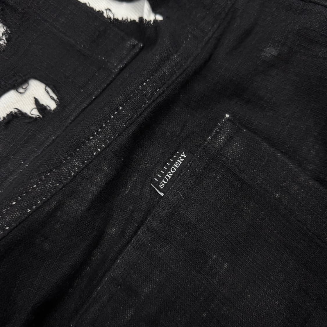 써저리 20FW 디스트로이드 데님팬츠 블랙 상품이미지7