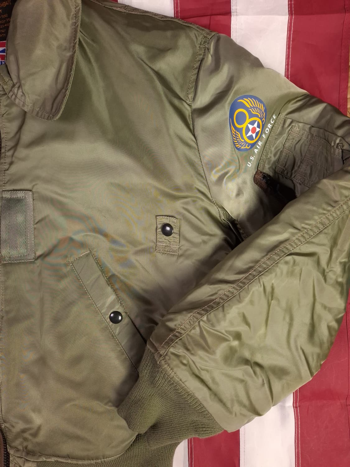 새제품급 프로퍼 미공군 B-15 TYPE 항공자켓 상품이미지6