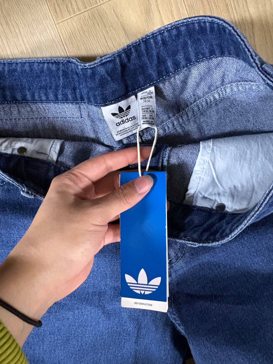 아디다스 3S 트랙 데님 팬츠 (인디고 블루 ) 상품이미지2