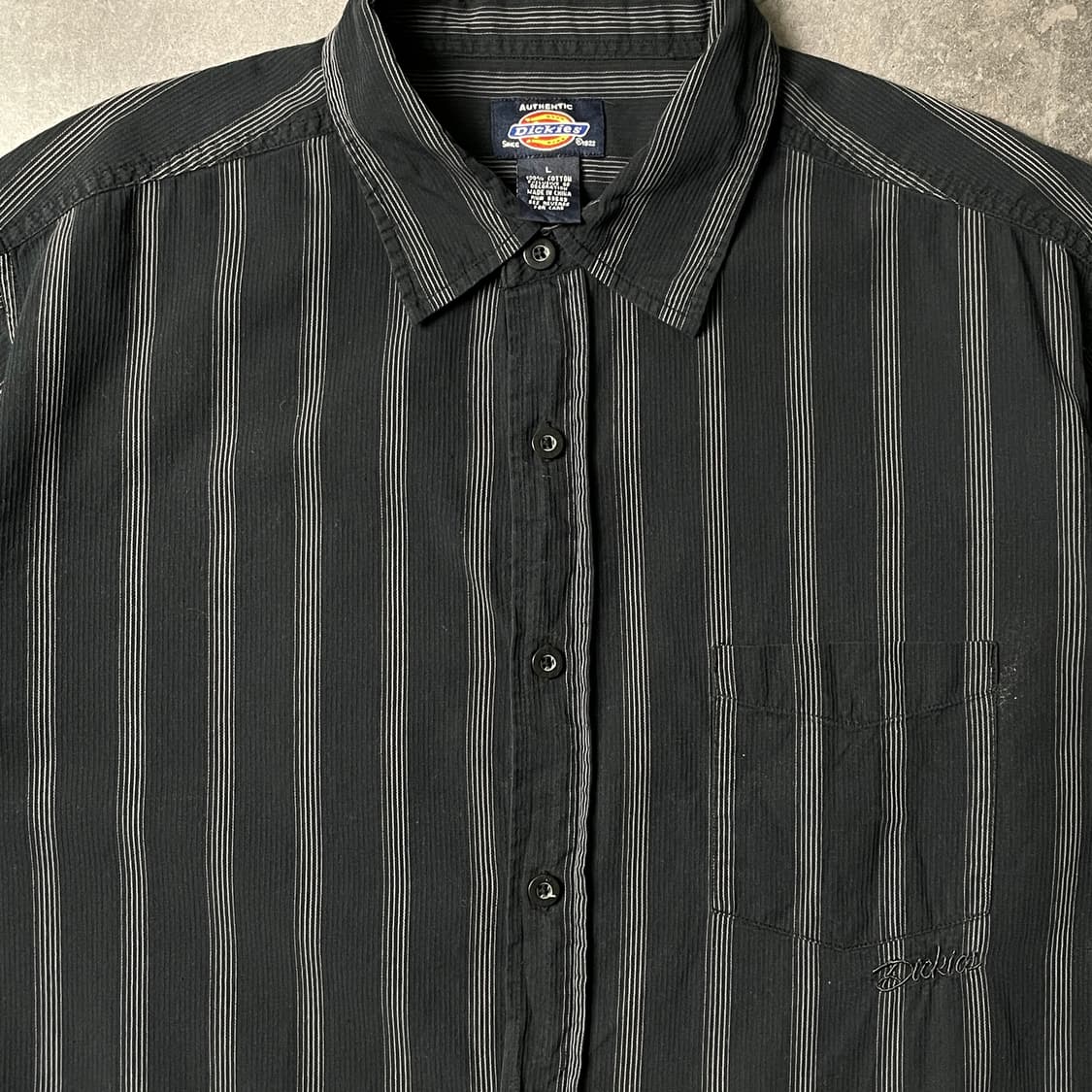 DICKIES 디키즈 빈티지 스트라이프 코튼 반팔 셔츠 A00907 상품이미지3