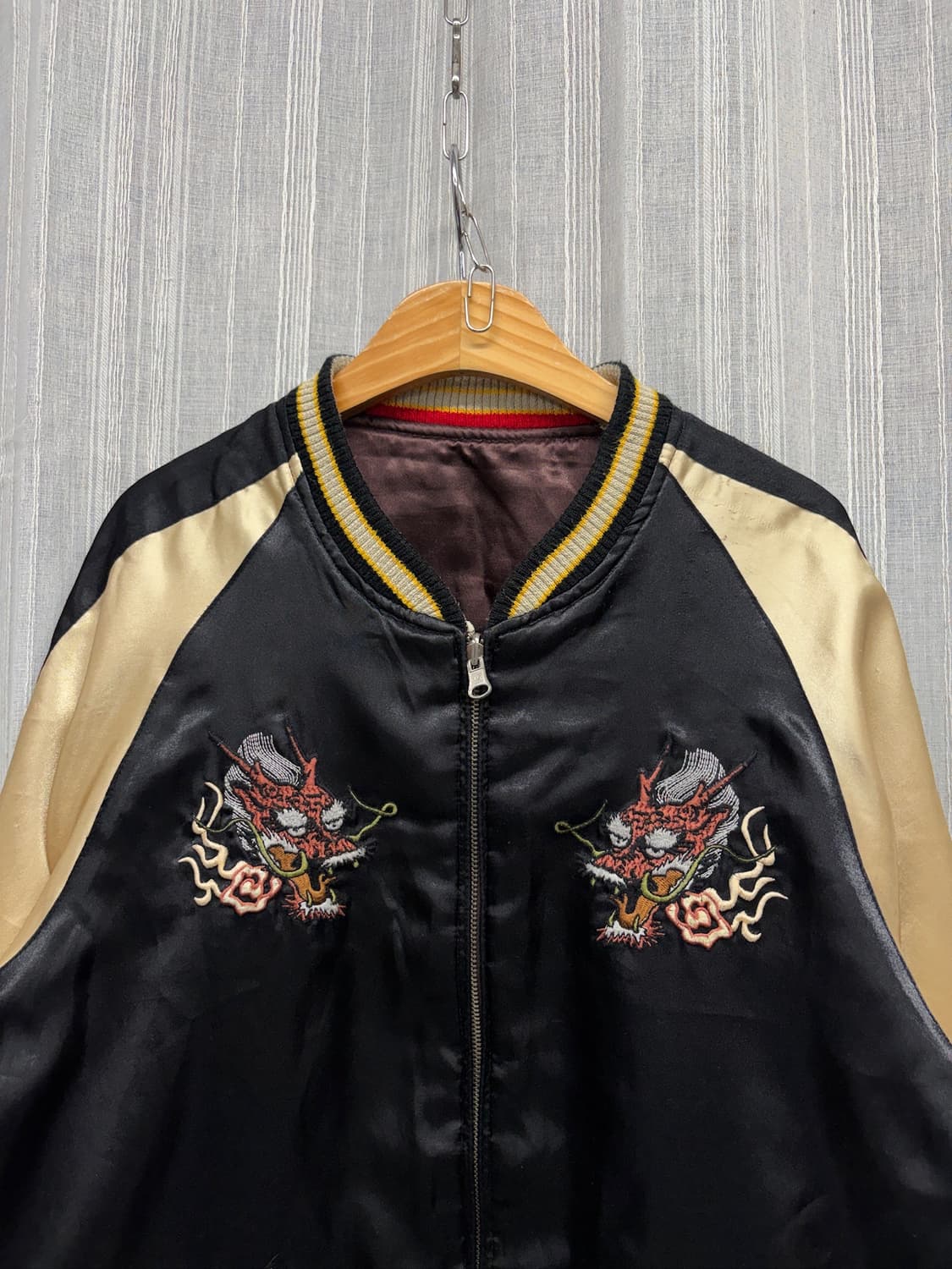 JPN 일본빈티지 오리엔탈 리버시블 자수 스카잔  Size:  35사이즈 상품이미지6