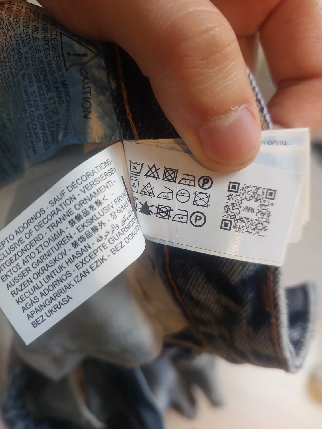 자라 x 디즈니 x 해리 램버트 립드 플레어 핏 진 블루 상품이미지9