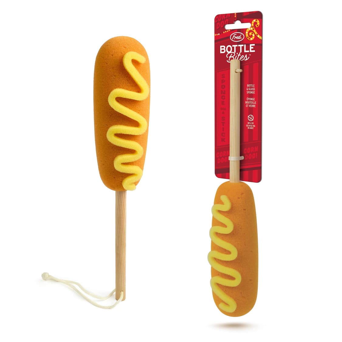핫도그 모양 보틀 글라스 스펀지 새상품 상품이미지1