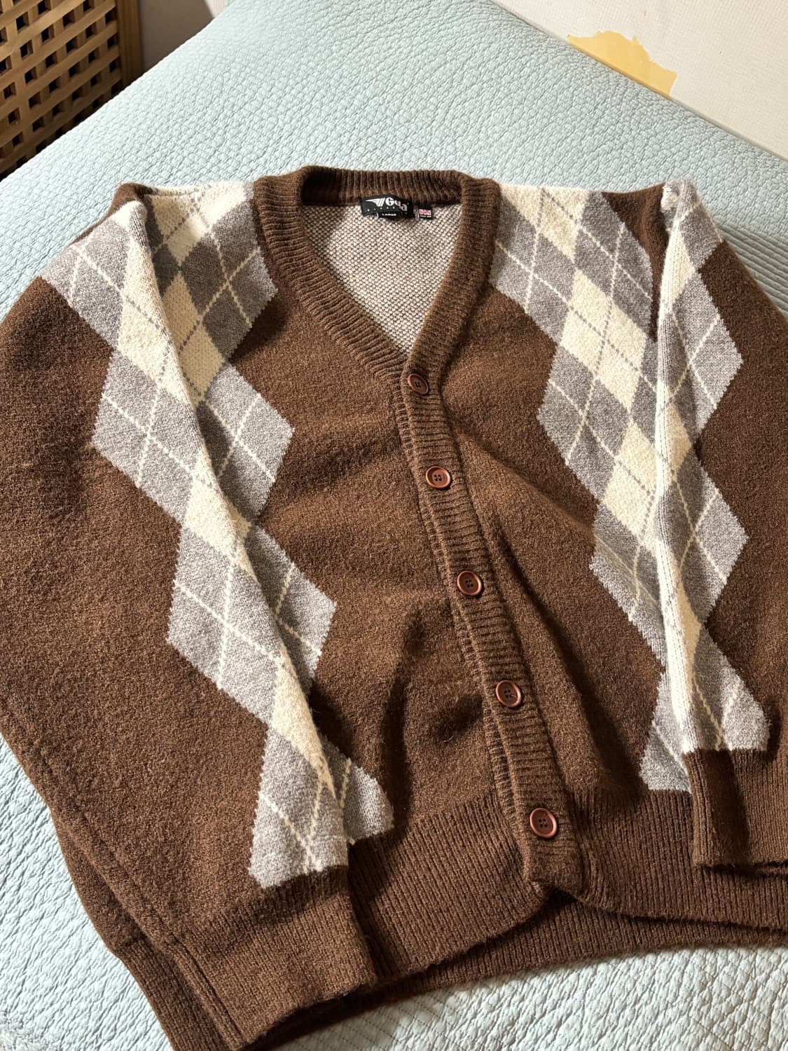 Gola 아가일 니트 가디건 OLL 상품이미지1