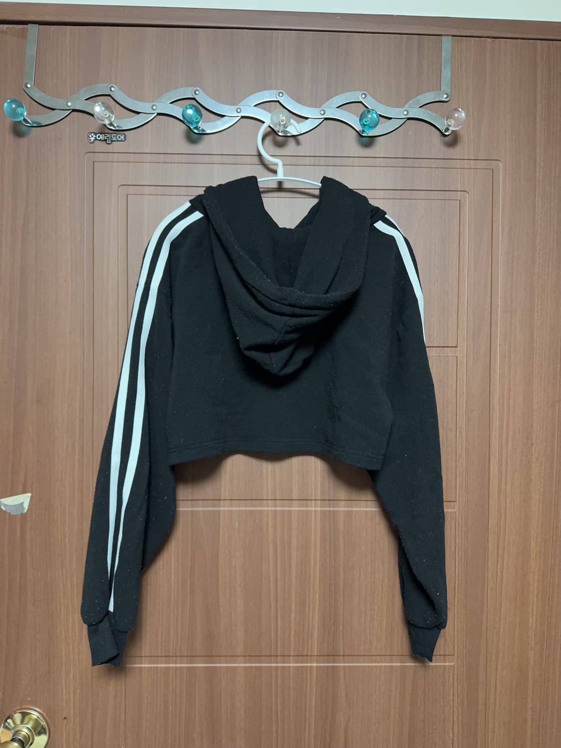 플레이보이 일본 빈티지 공겜여주 중성계 블랙 크롭 후드티 상품이미지4