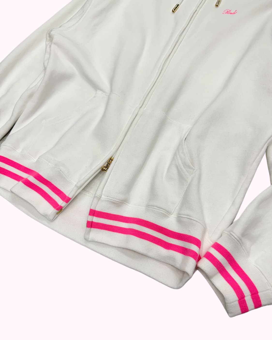RADY white pink logo hood zip-up 상품이미지3