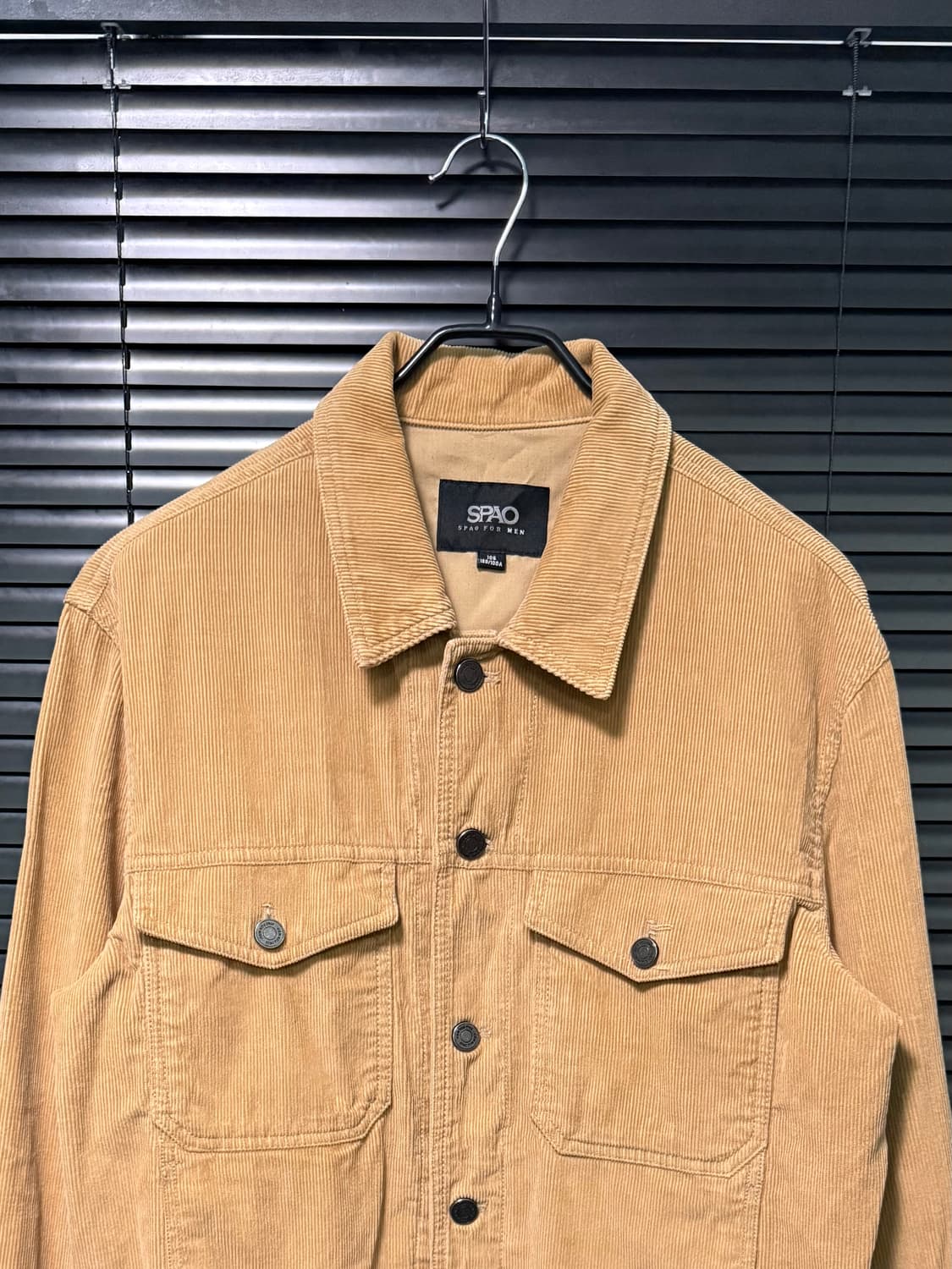 스파오 맨 남자 코듀로이 골덴 베이지 트러커 자켓 105 XL 웨스턴 상품이미지3