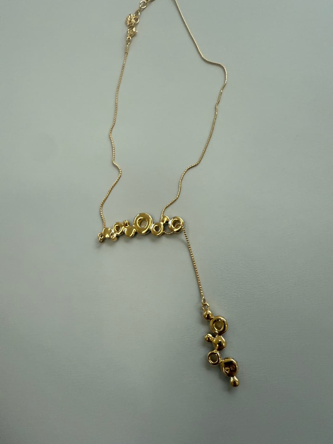 새상품.정가29) 스와로브스키 크리스털 플로럴 드롭 네크리스 목걸이 금  상품이미지5