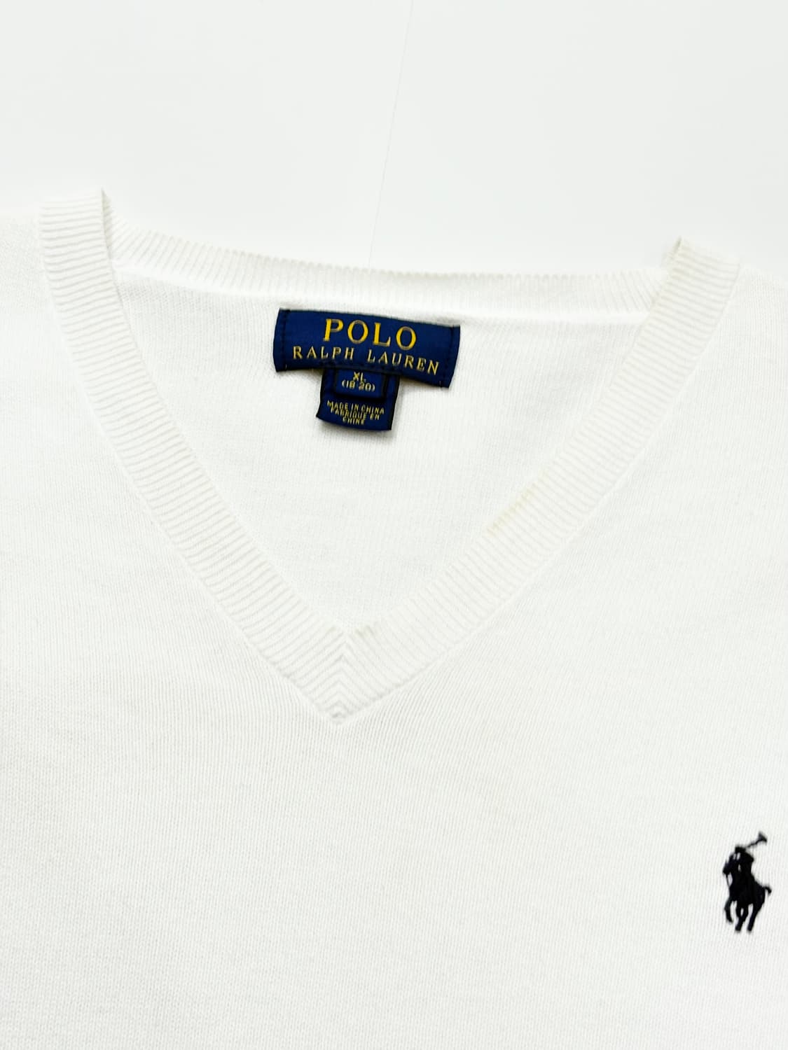 Polo 폴로랄프로렌 V넥 화이트 니트 상품이미지3