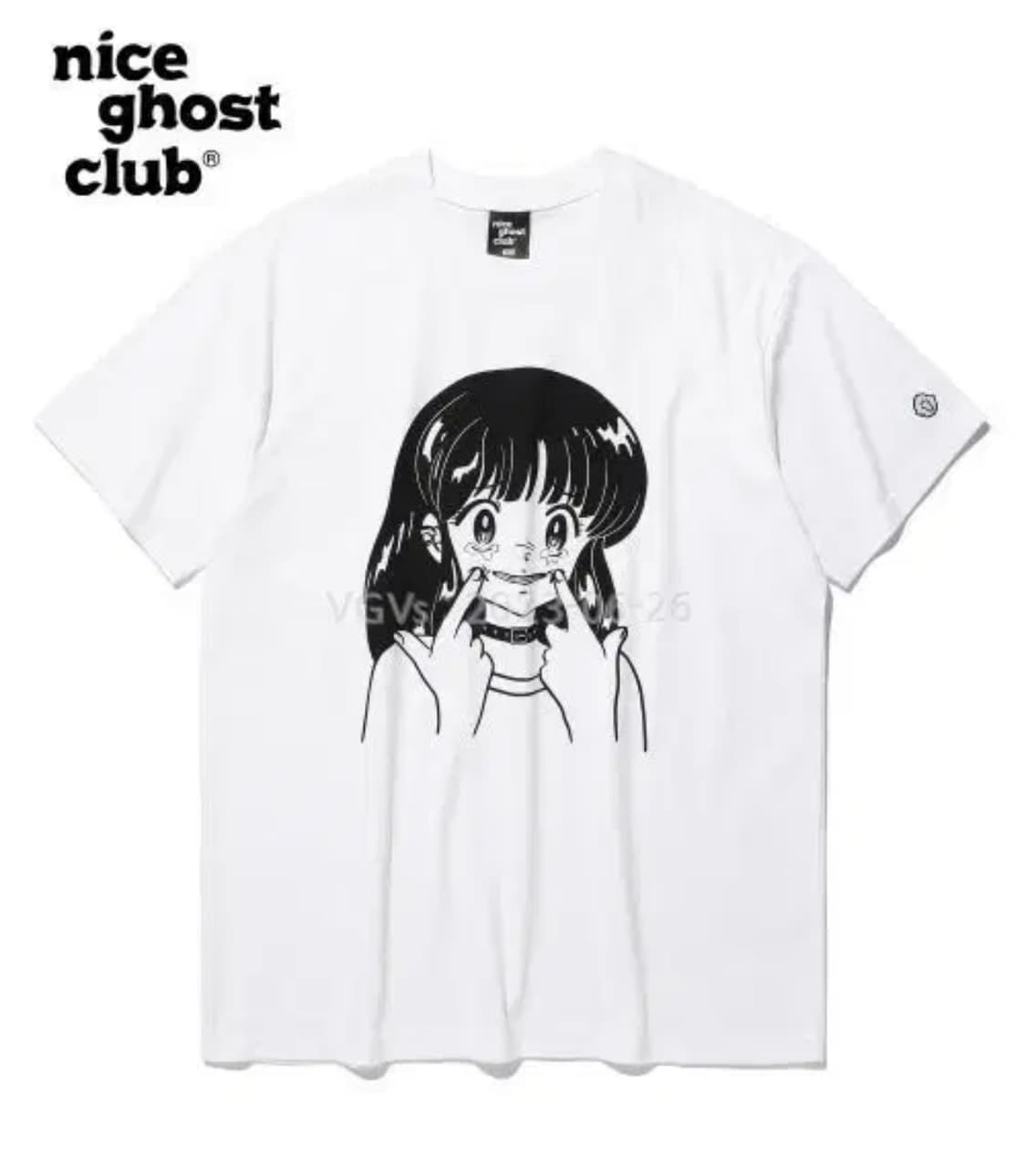 나이스고스트클럽 크라잉스마일 티 L 상품이미지1