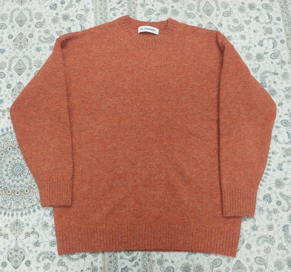 블론드나인 오렌지 브러쉬 니트 XL 상품이미지1