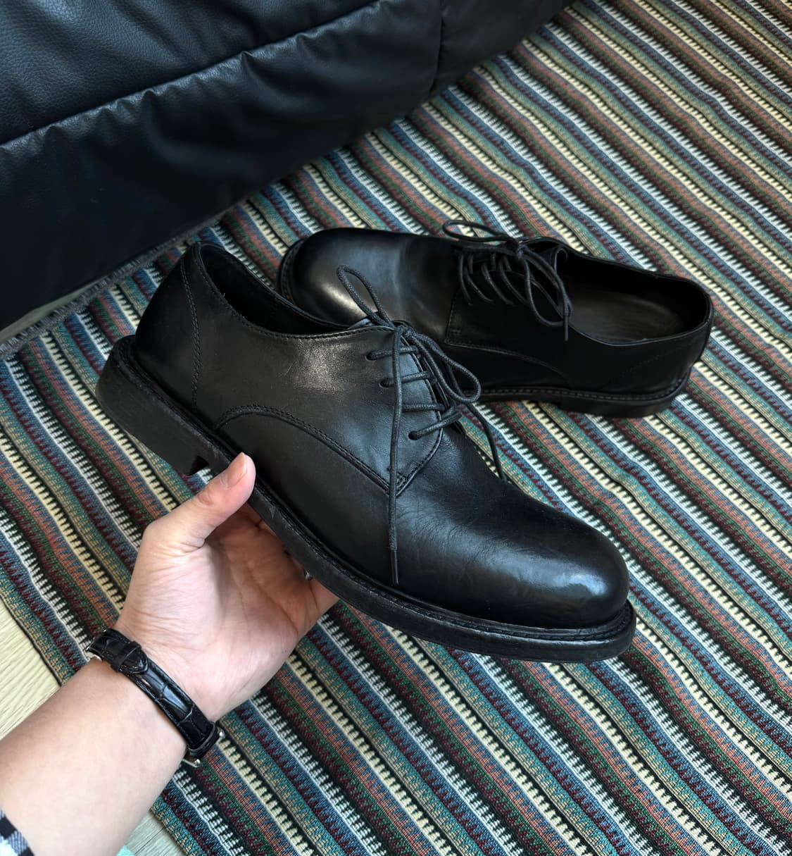 로스트가든 워시드 블랙 더비 상품이미지1