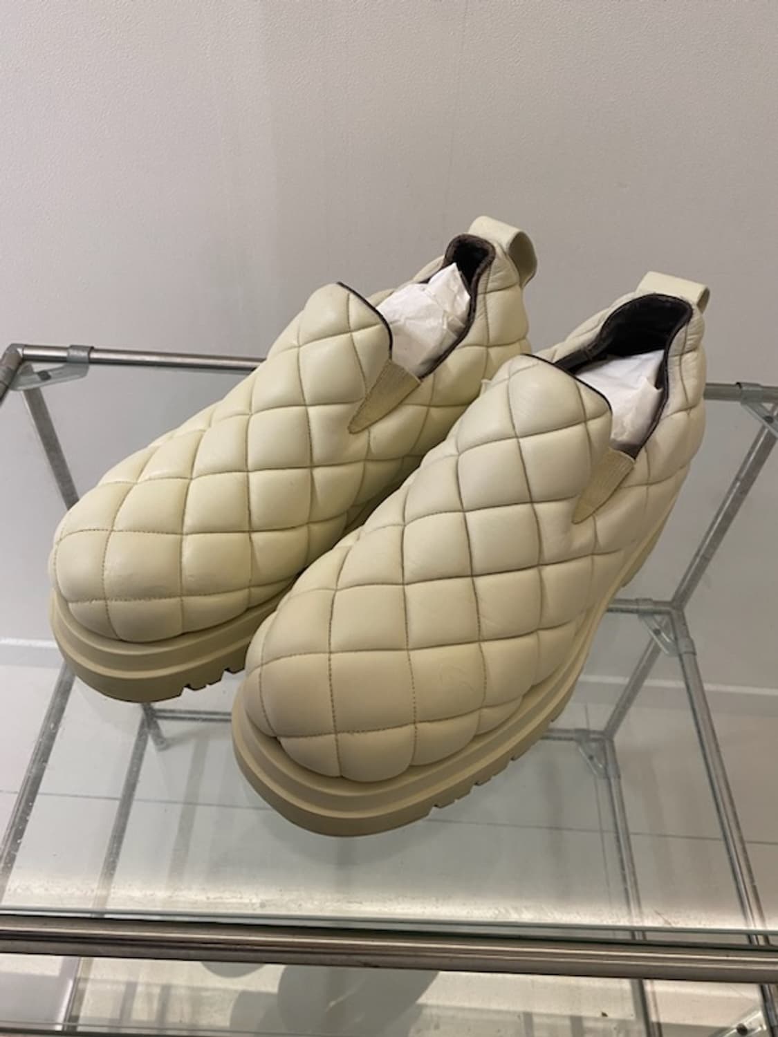 [42] 보테가베네타 퀼팅 레더 가죽 슬립온 더비 슈즈 상품이미지1