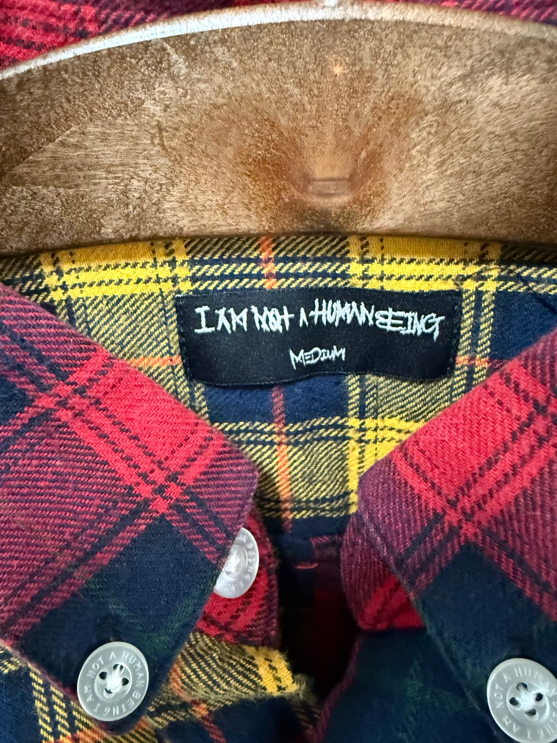아임낫휴먼비잉 체크셔츠 M사이즈 상품이미지3