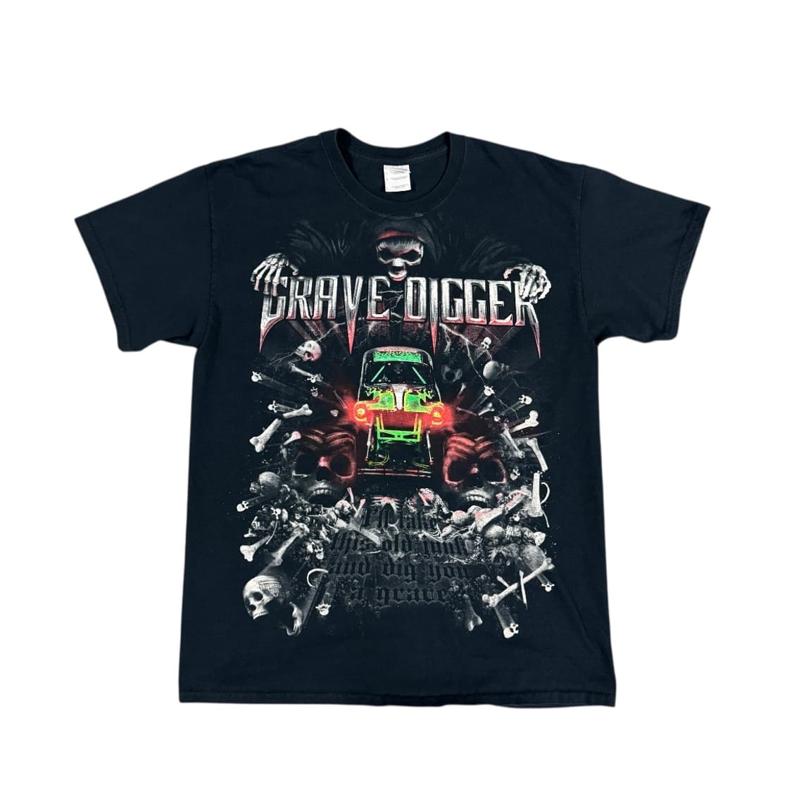 빈티지 2000s Grave Digger 그레이브 디거 스컬 티셔츠 상품이미지1
