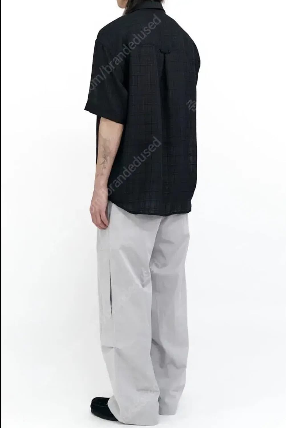 Polyteru black chec shirt 2 상품이미지1