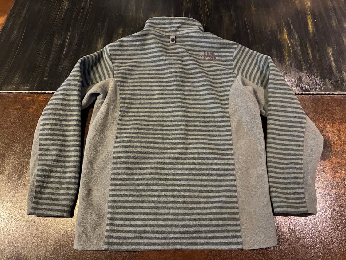 95) 노스페이스 스트라이프 플리스 자켓 그레이 상품이미지5