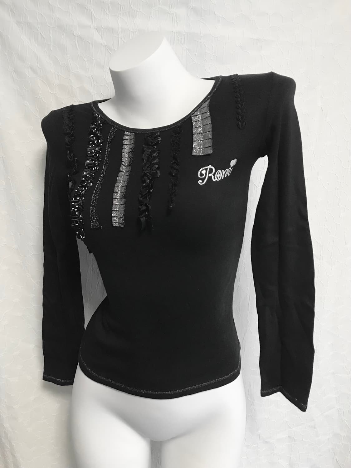빈티지 roni 갸루 글리터 프릴 롱슬리브 탑 상품이미지1