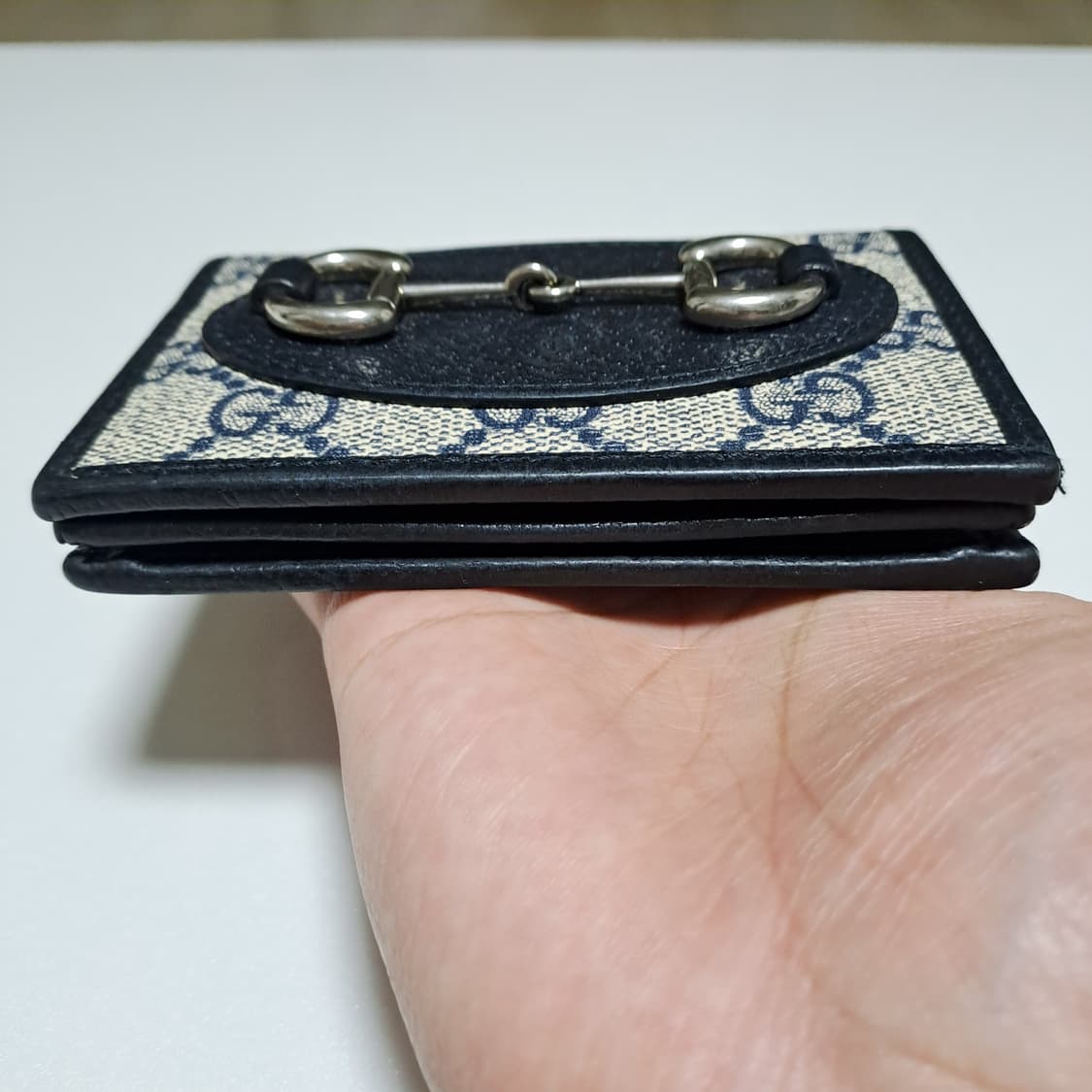 [100%/정품] 구찌 홀스빗 네이비 은장 지갑, 구찌지갑,구찌카드지갑 상품이미지5