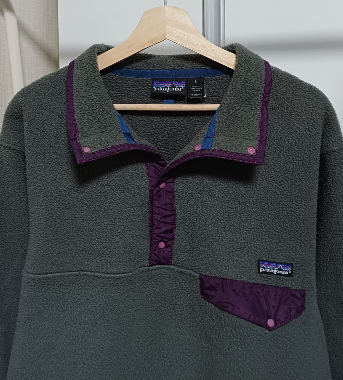 🇯🇲 [M-L] 파타고니아 올드 신칠라 스냅티 - 그레이 / 퍼플 상품이미지2
