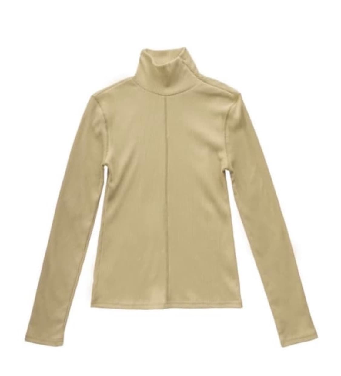 애옹쓰 zip Turtleneck top - mustard 상품이미지3