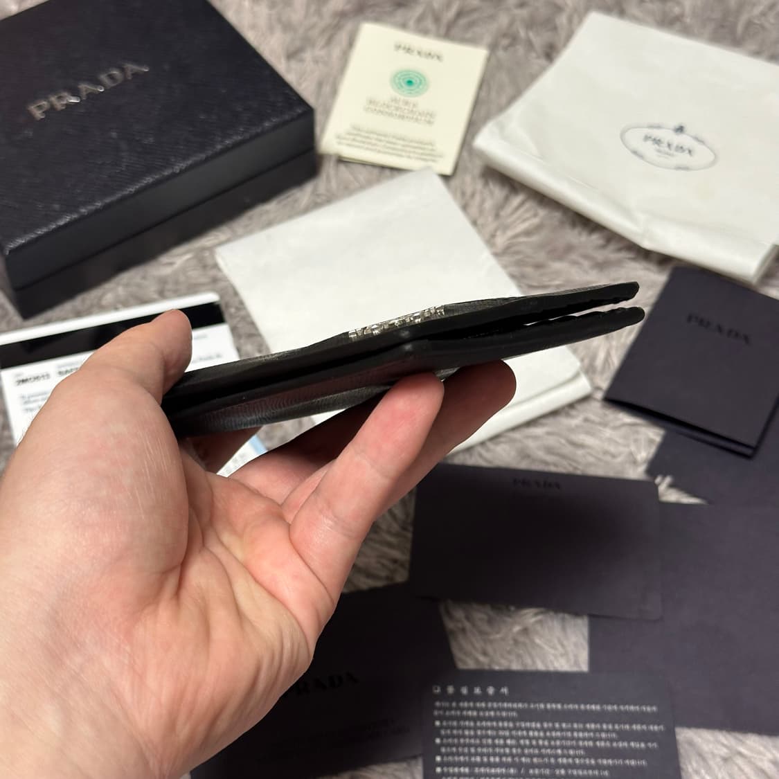 [풀구성] 프라다 사피아노 반지갑 블랙 상품이미지7