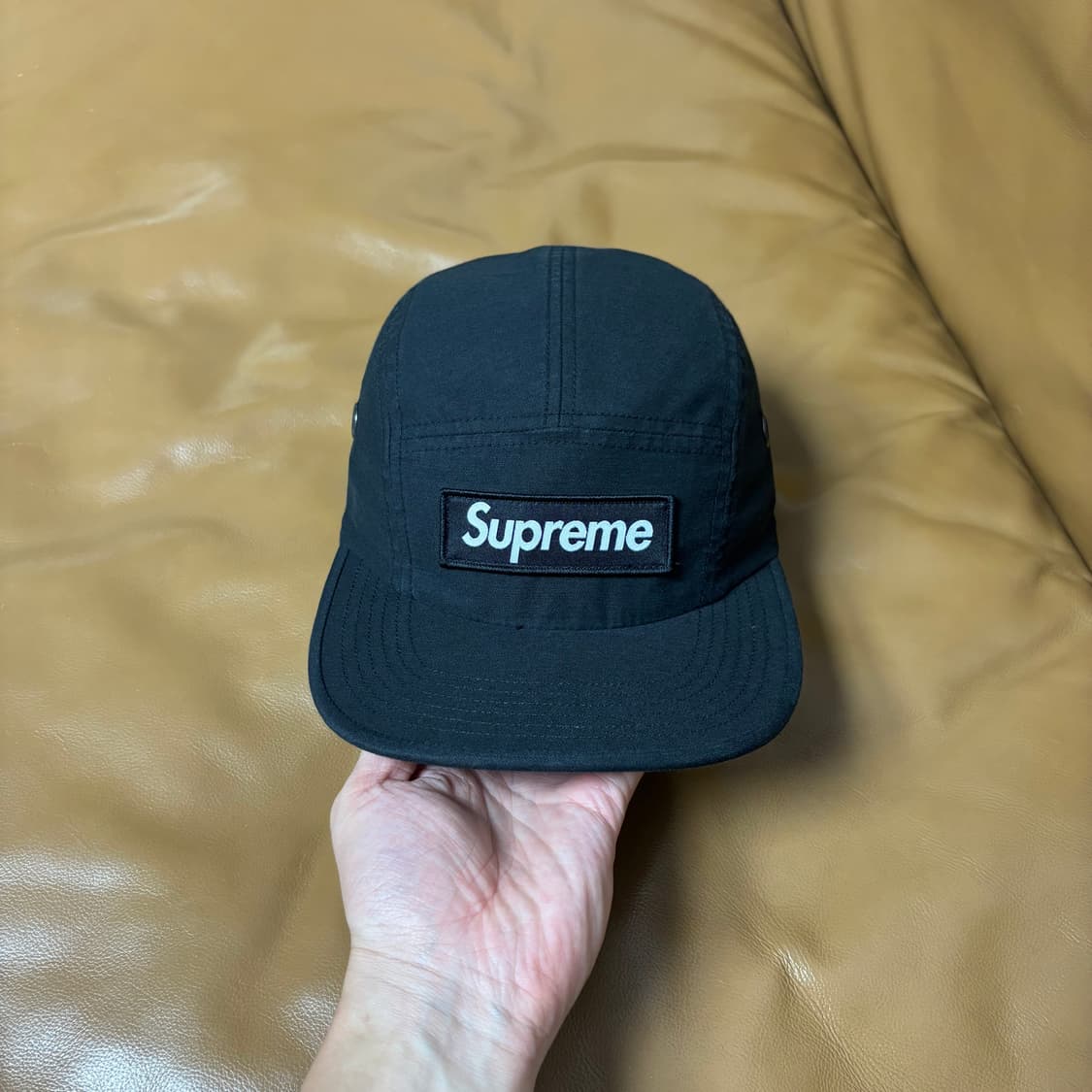 Supreme 슈프림 밀리터리 워시드 블랙 캠프캡 모자 (Black) 상품이미지2