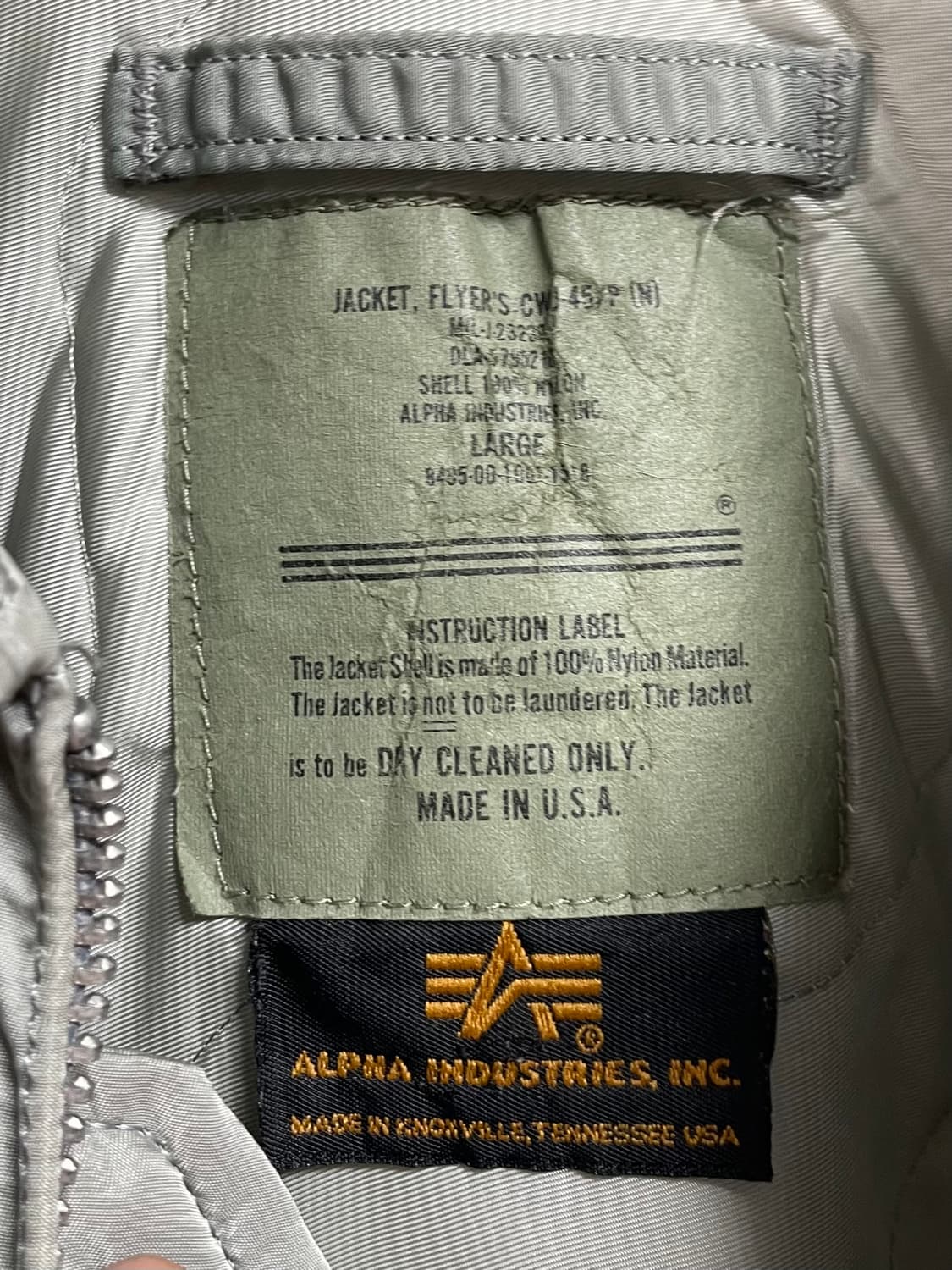 알파인더스트리 CWU-45P 플라이트 항공점퍼 (on.502) 상품이미지7