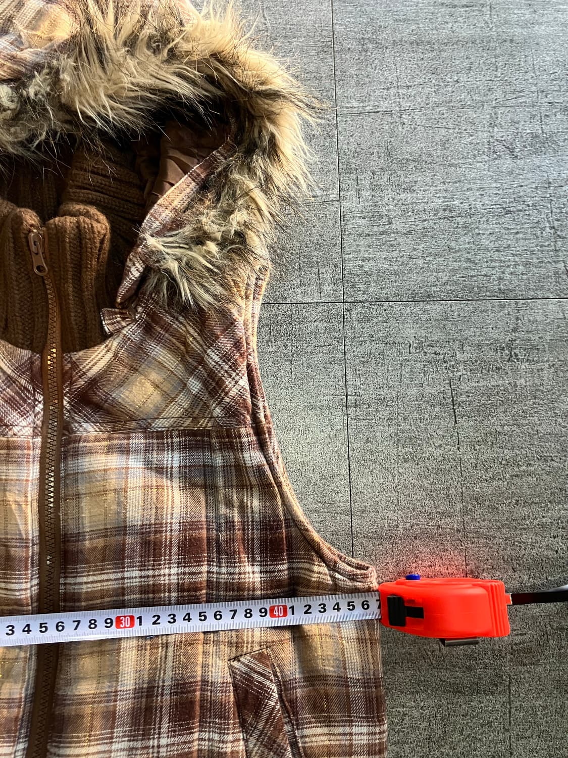 일본빈티지 Coloringgem 하구미모리걸 할메카지 아베깔 울프죠베스트 상품이미지2