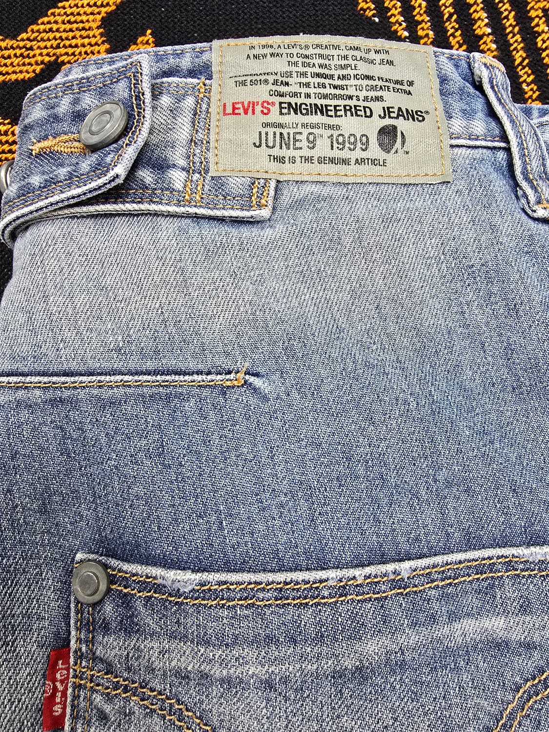 리바이스 엔지니어드진 빈티지 워싱 데님 반바지 (1822) 상품이미지3