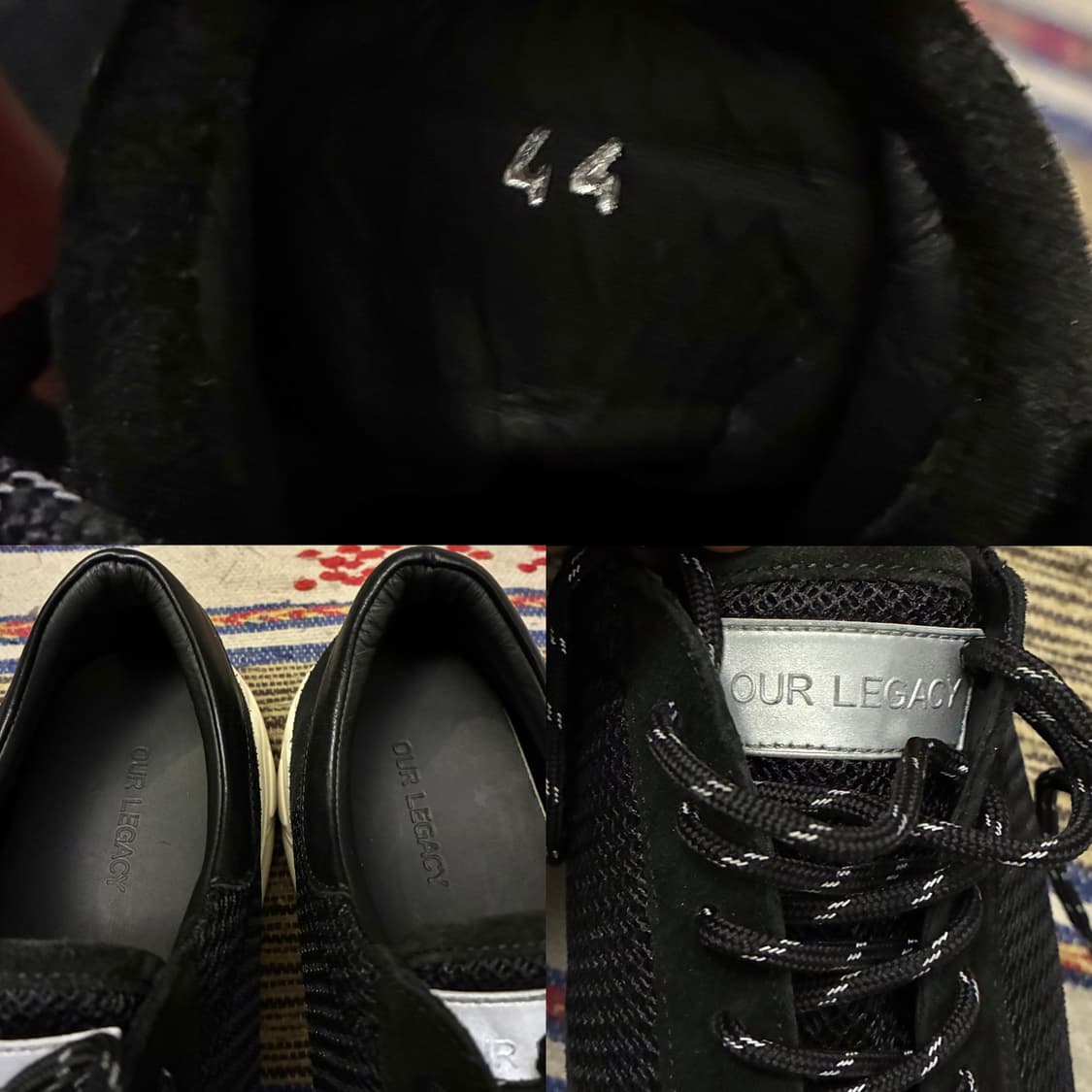 (280~285)Our legacy 아워레가시 모노러너 스니커즈 블랙 상품이미지10