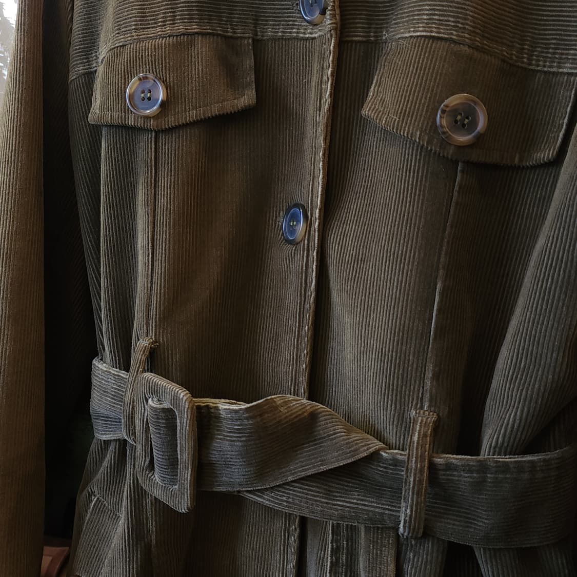 00년대 폴로 진스 여성용 벨티드 디테일 코듀로이 사파리 자켓 M 상품이미지6