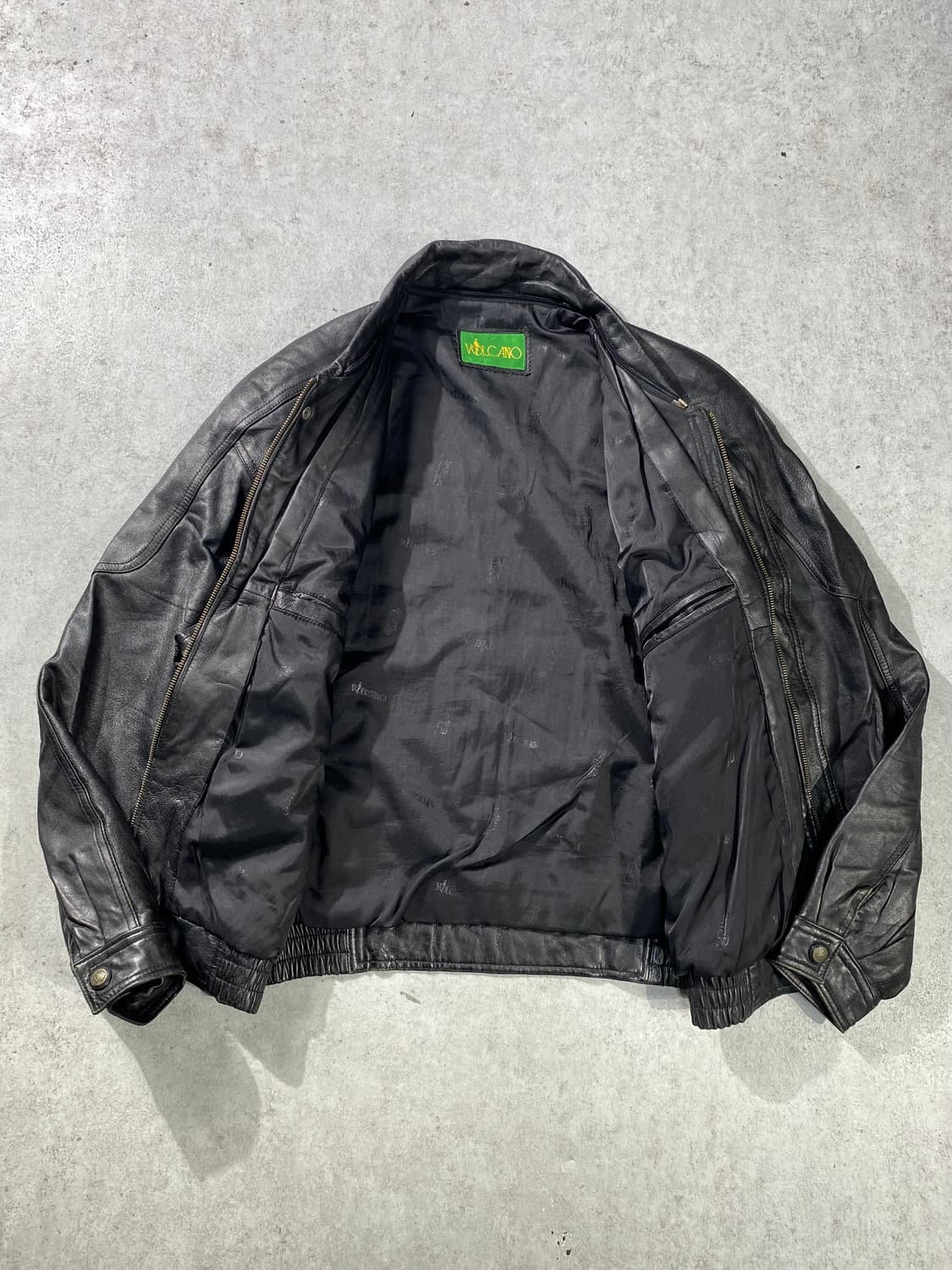 [110] 90s VOCANO 양가죽 레더 봄버자켓 상품이미지5