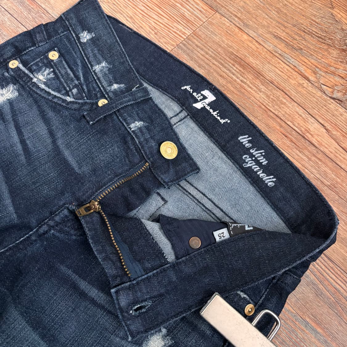 세븐진 25 슬림 시가렛 미국 수입 정품 스판 데님 빈티지  상품이미지3