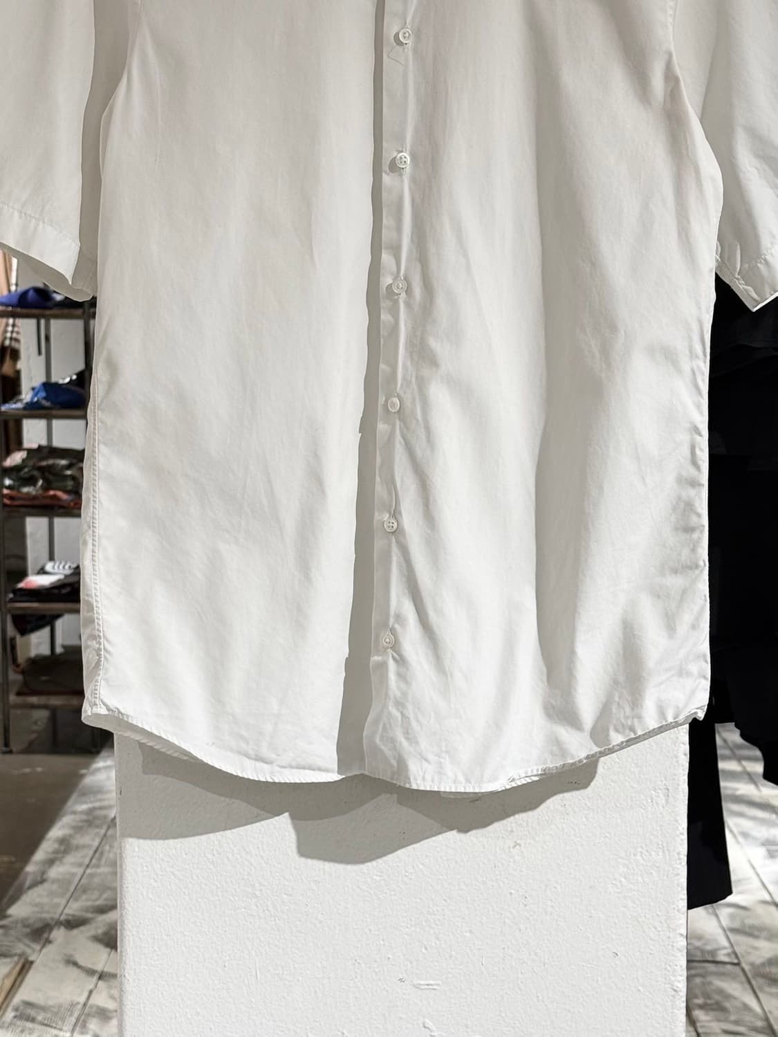 질샌더 화이트 코튼 하프 셔츠  상품이미지5