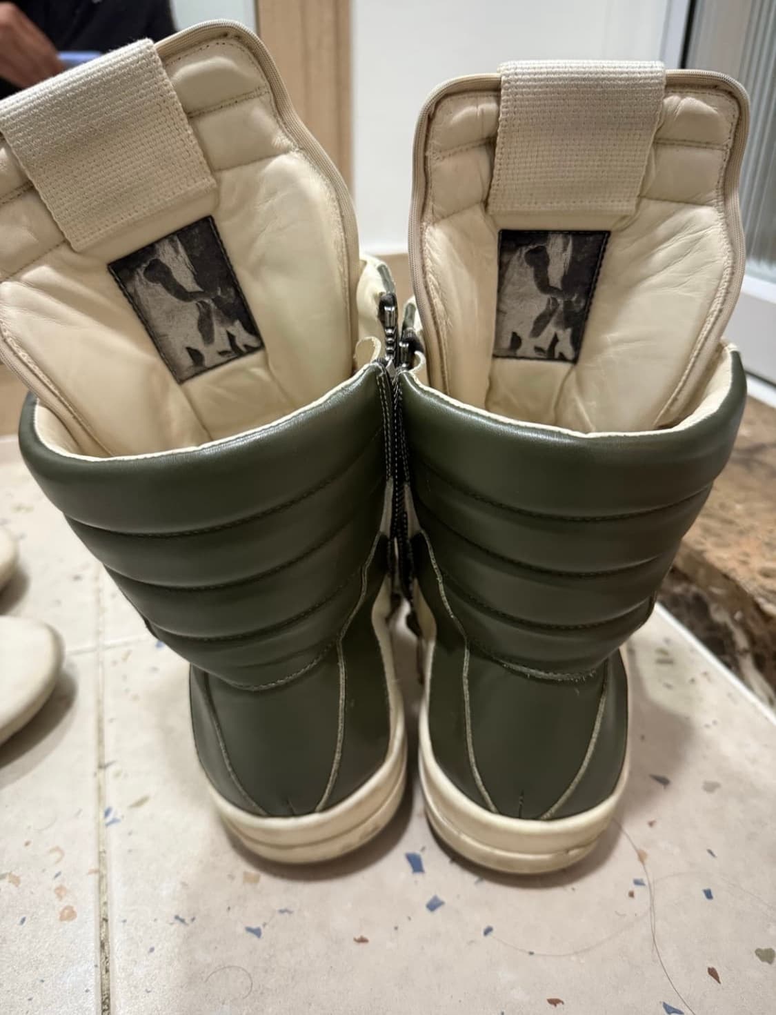 릭오웬스 지오바스켓 42 밀크/다크그린 상품이미지3