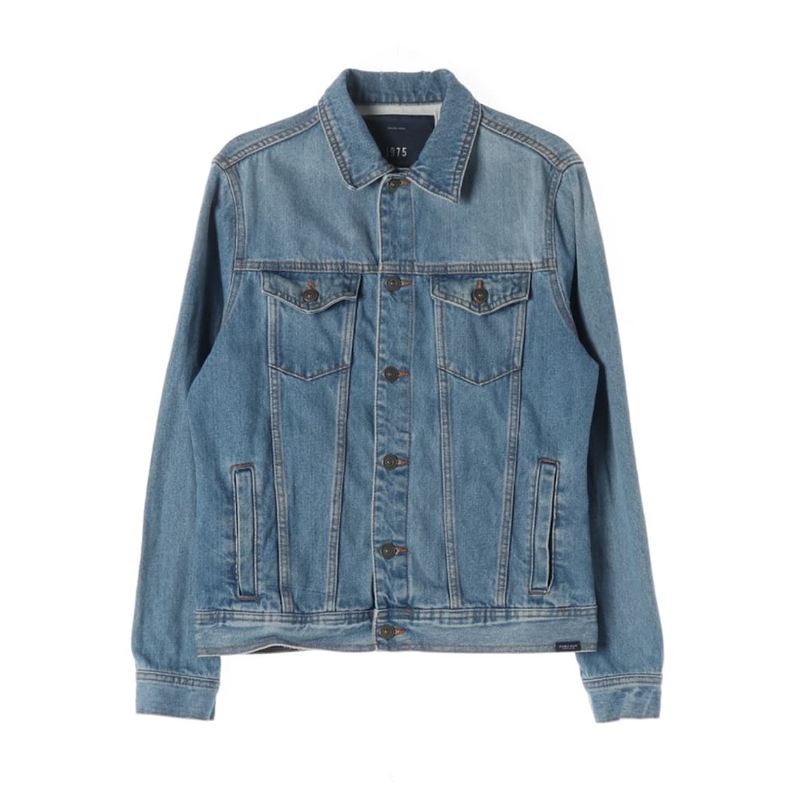 ZARA 1975 빈티지 워싱 데님 트러커 자켓 M 상품이미지1