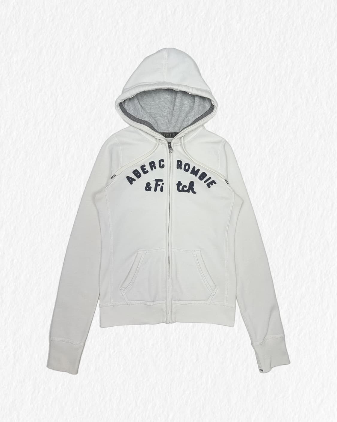 아베크롬비 아치로고 후드집업 화이트 상품이미지1