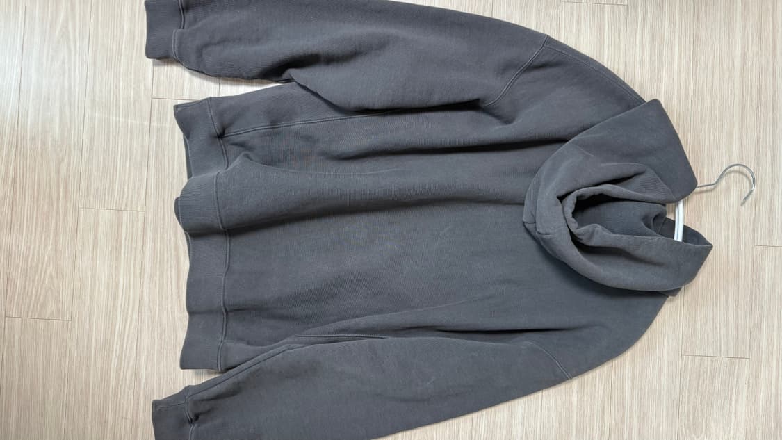 23fw 헤리티지플로스 리버스 스웻 후디 차콜 s사이즈 상품이미지2