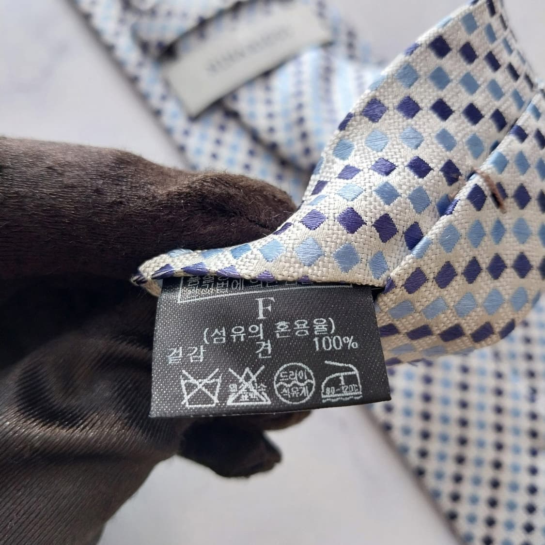 니나리치 실크 체크 자카드 넥타이 8cm A+등급 K1954
 상품이미지10