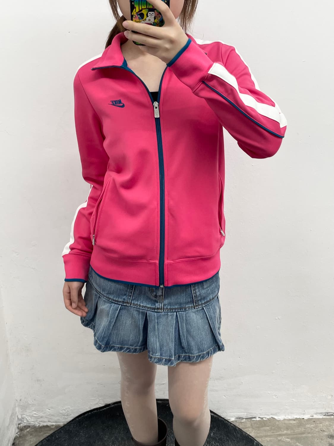 나이키 핑크 로고 트랙탑 상품이미지1