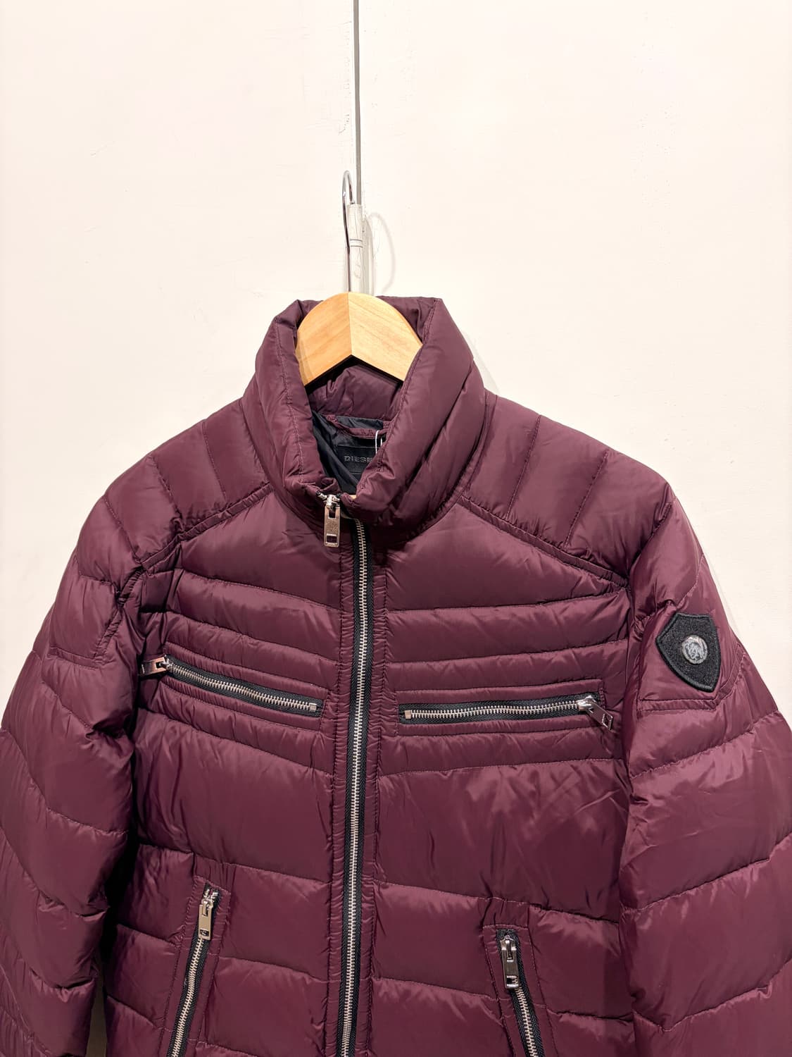 디젤 버건디 구스 다운 자켓 상품이미지2
