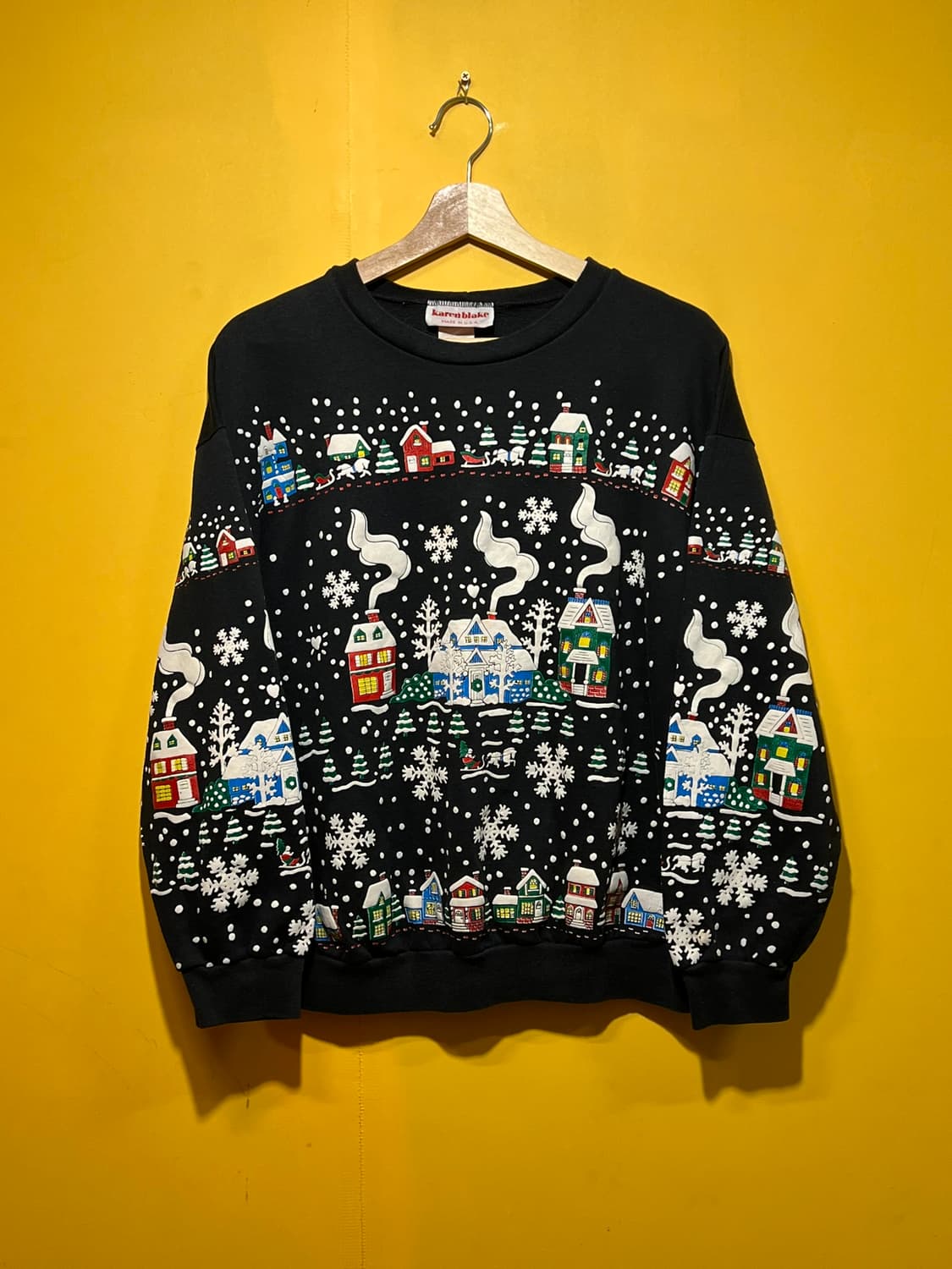 80s [L] 크리스마스 빌리지 그랜마 홀리데이 빈티지 스웻셔츠 상품이미지1