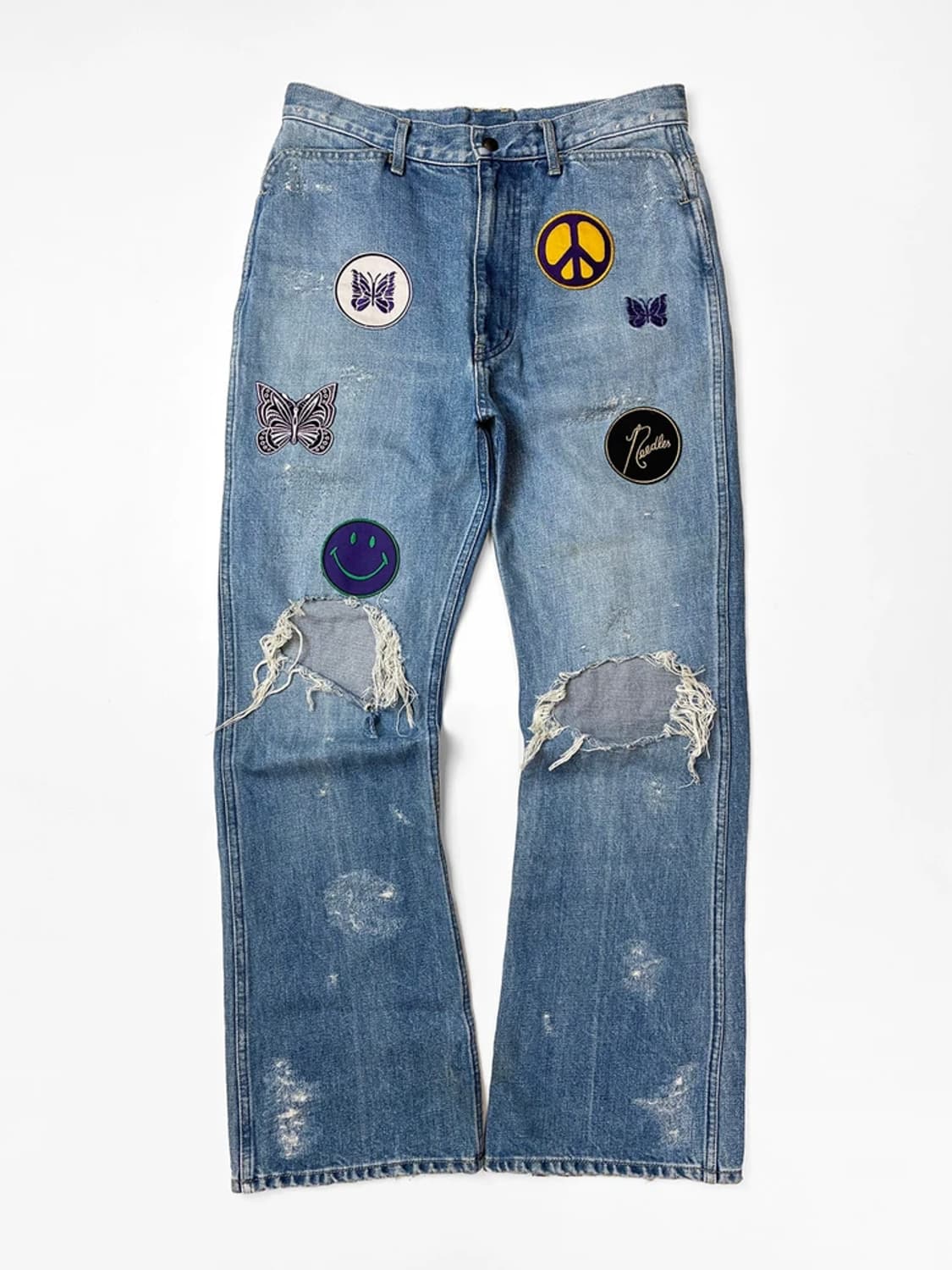 니들스 버터플라이 패치 부츠컷 데님 팬츠 PN5664 상품이미지1
