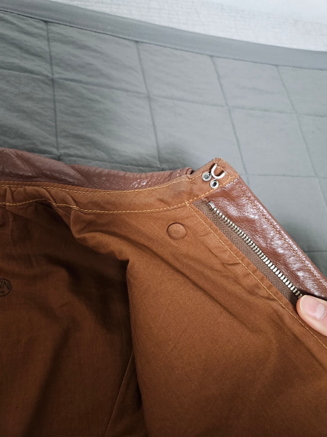 (실측있음)구리얼맥코이 러프웨어 복각 A2 체스트넛 브라운 36사이즈 상품이미지3